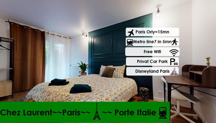 Le Kremlin-Bicêtre 8 Personnes - 4 Rooms - 2 Salle De Bain - Metro 7 & 14 - Porte Italie - Private Car Park- Wifi מראה חיצוני תמונה